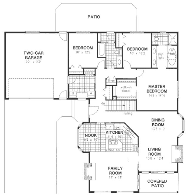 Main Floor Plan for House Plan #133009