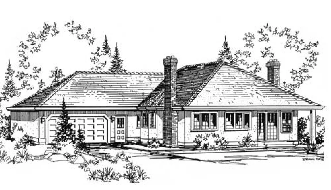 Full Rendering for House Plan #133009