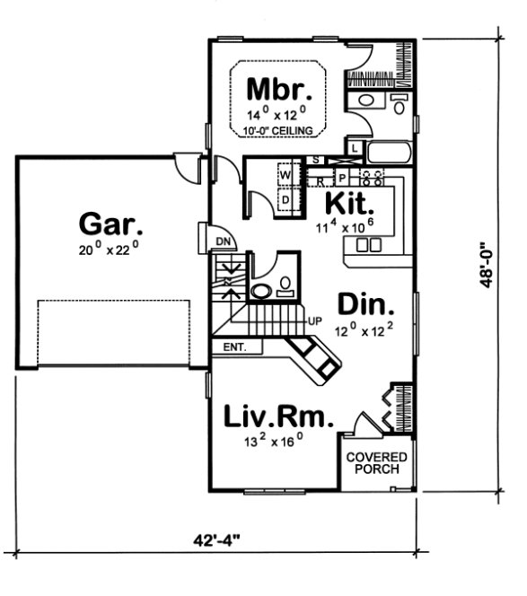 Main Floor Plan for House Plan #150876