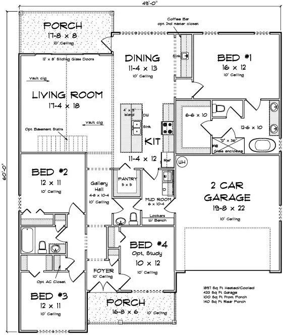 Main Floor Plan for House Plan #247981