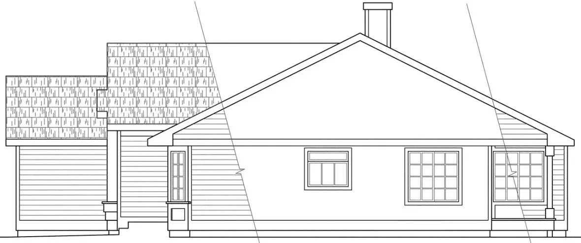 Right Elevation for House Plan #349651
