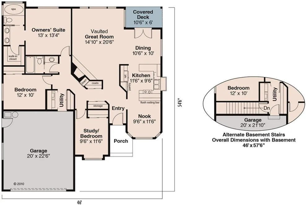 Main Floor Plan for House Plan #349651