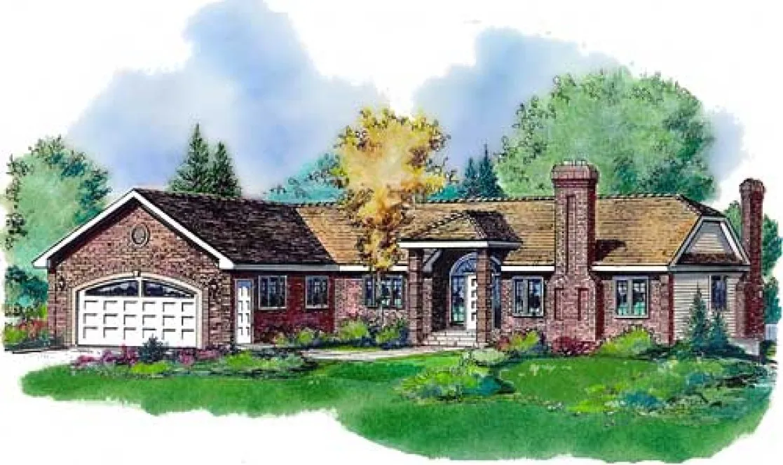 Full Rendering for House Plan #135009
