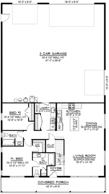 Main Floor Plan for House Plan #759661