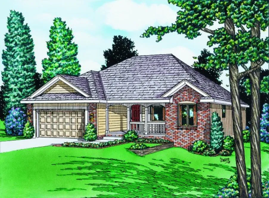 Full Rendering for House Plan #150908