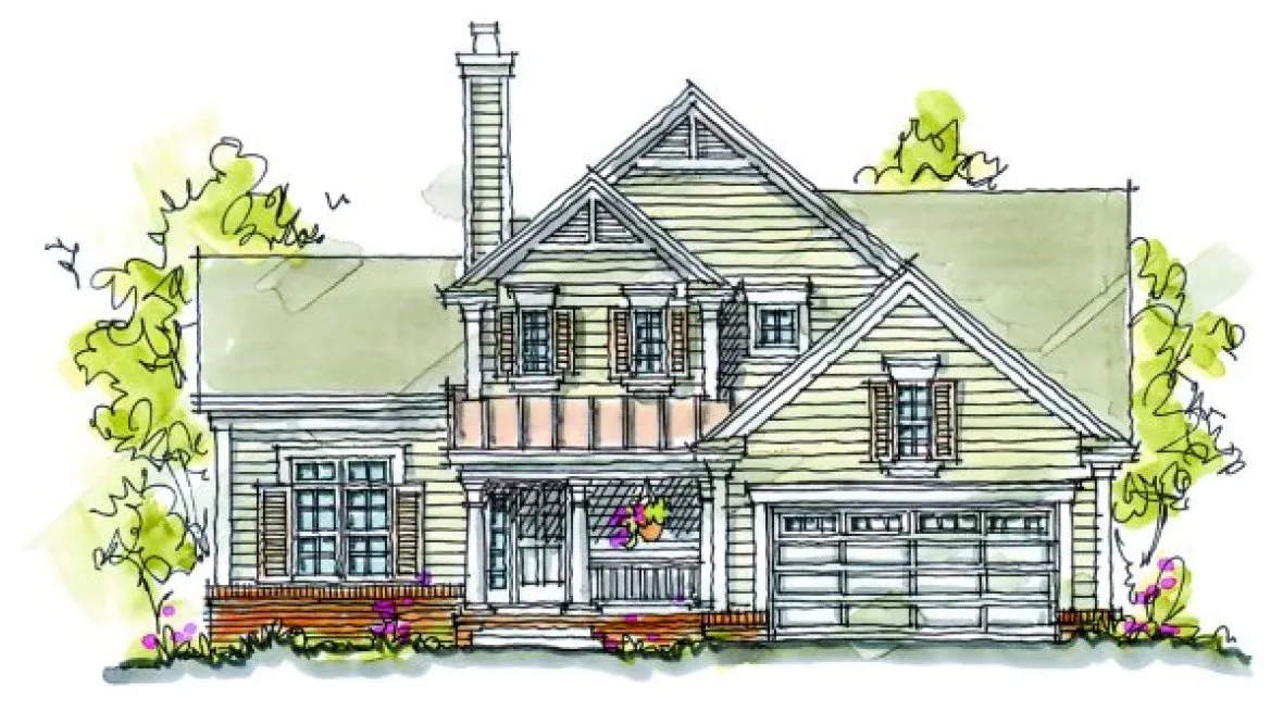 Full Rendering for House Plan #157058