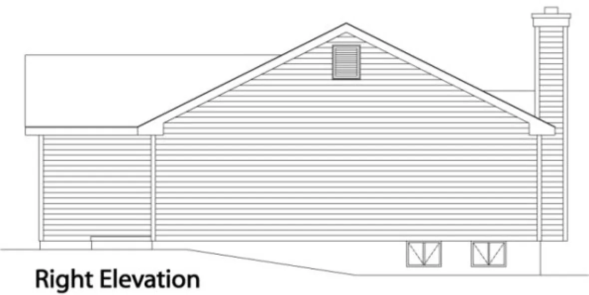 Right Elevation for House Plan #412002