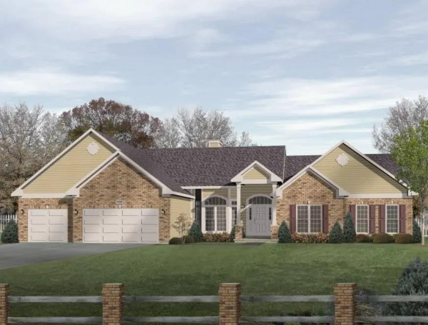 Full Rendering for House Plan #410102