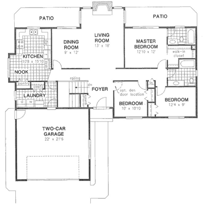 Main Floor Plan for House Plan #130109