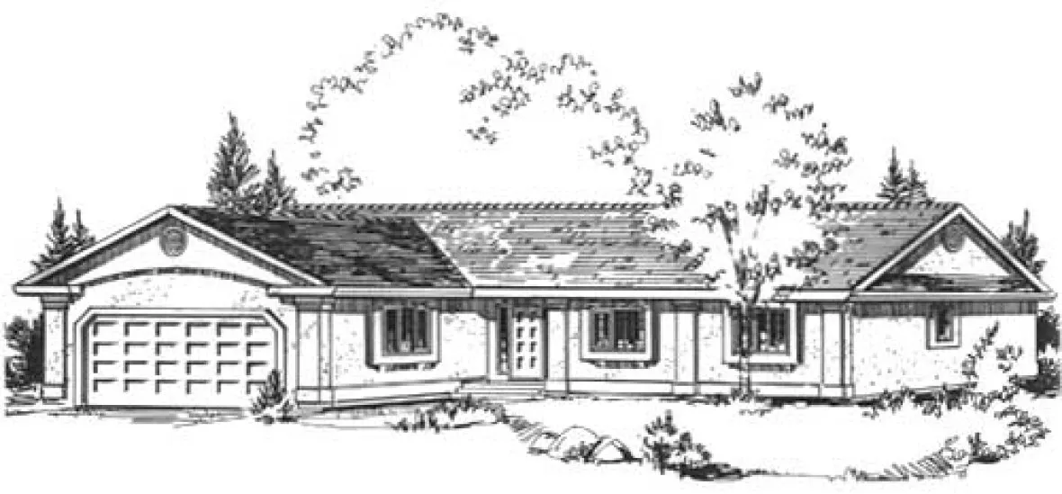 Full Rendering for House Plan #130109