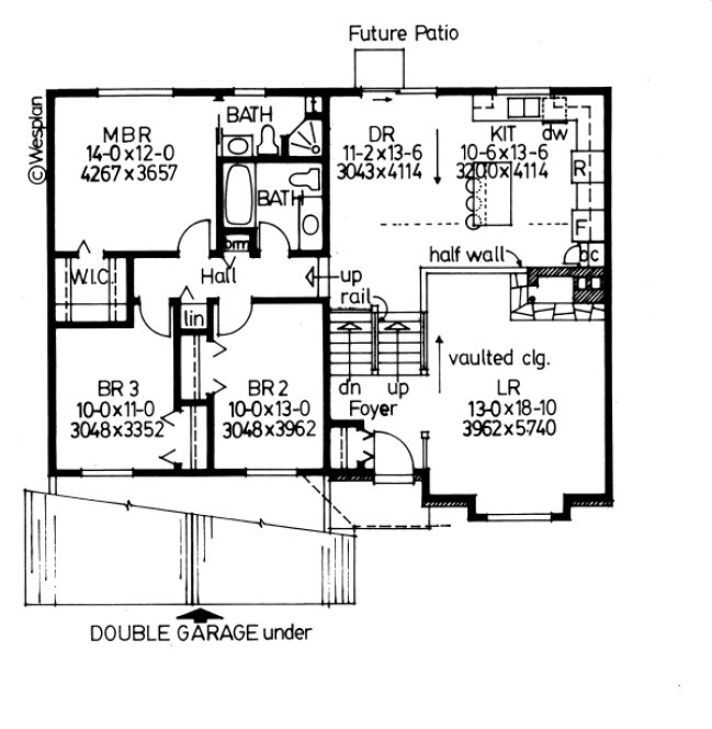 Main Floor Plan for House Plan #200955