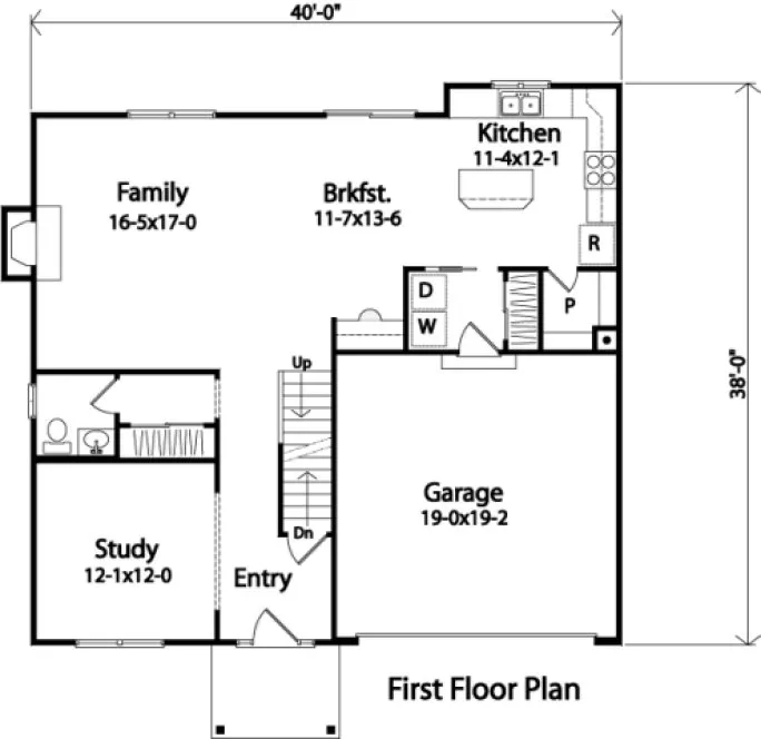 Main Floor Plan for House Plan #414102