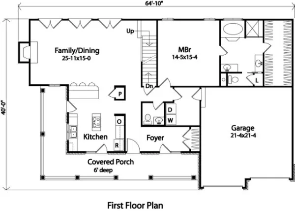 Main Floor Plan for House Plan #414022