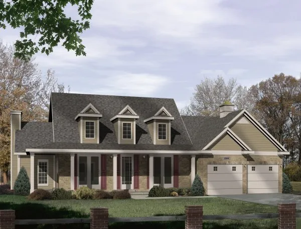 Full Rendering for House Plan #414022