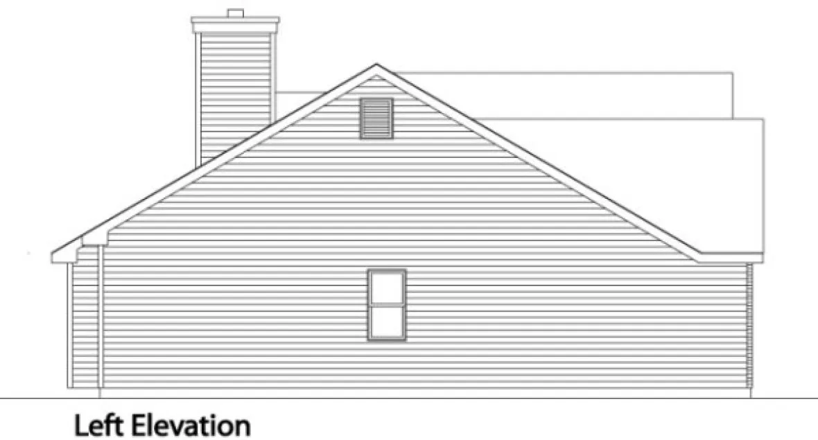 Left Elevation for House Plan #415022