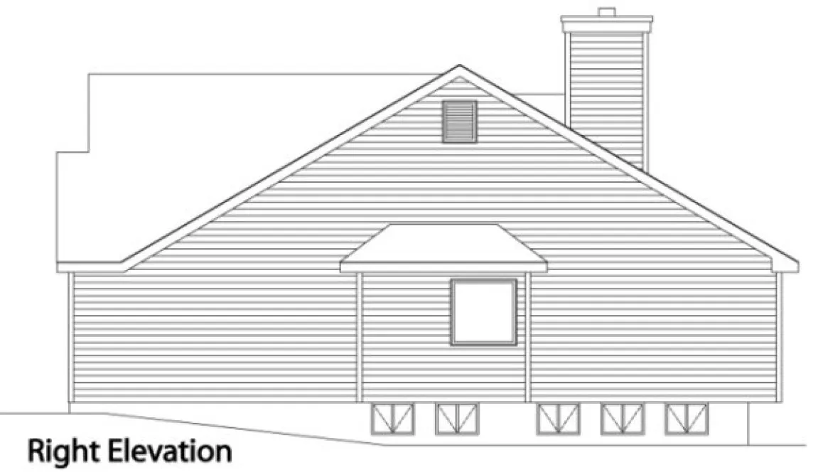 Right Elevation for House Plan #415022
