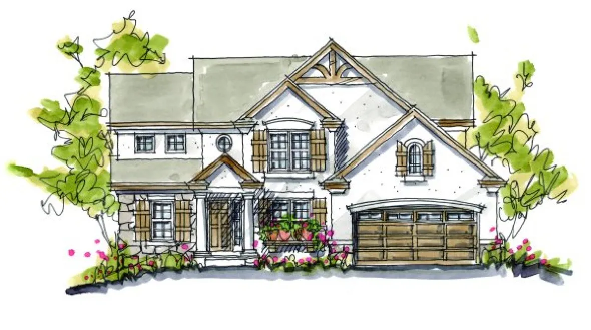 Full Rendering for House Plan #151158