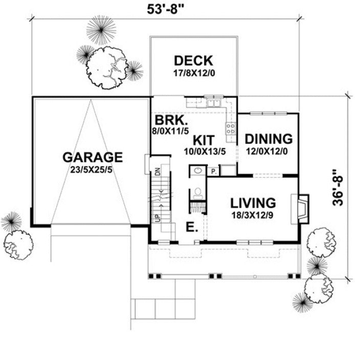 Main Floor Plan for House Plan #292032
