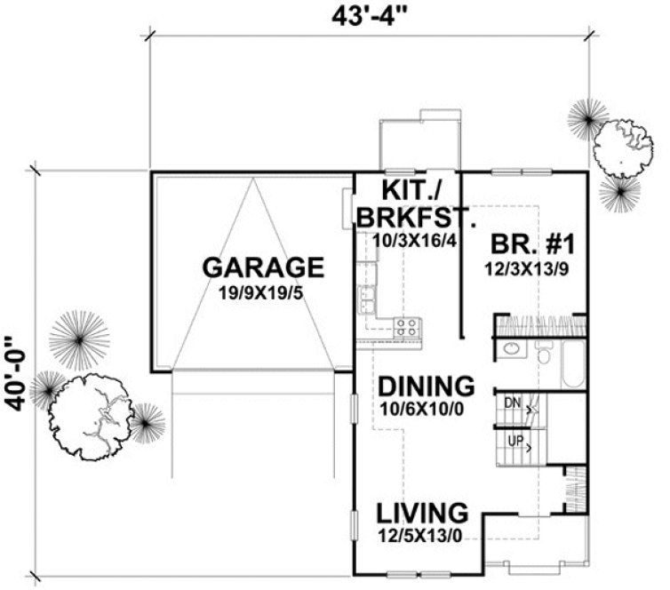 Main Floor Plan for House Plan #293132