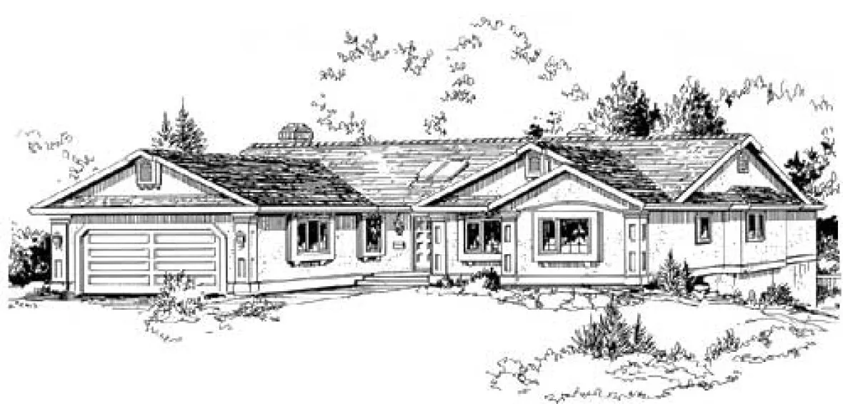 Full Rendering for House Plan #131109