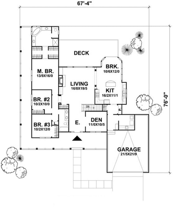 Main Floor Plan for House Plan #290232