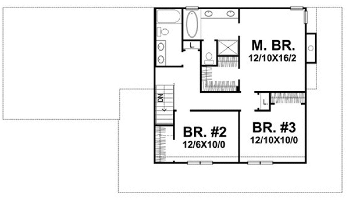 Second Floor Plan for House Plan #292232