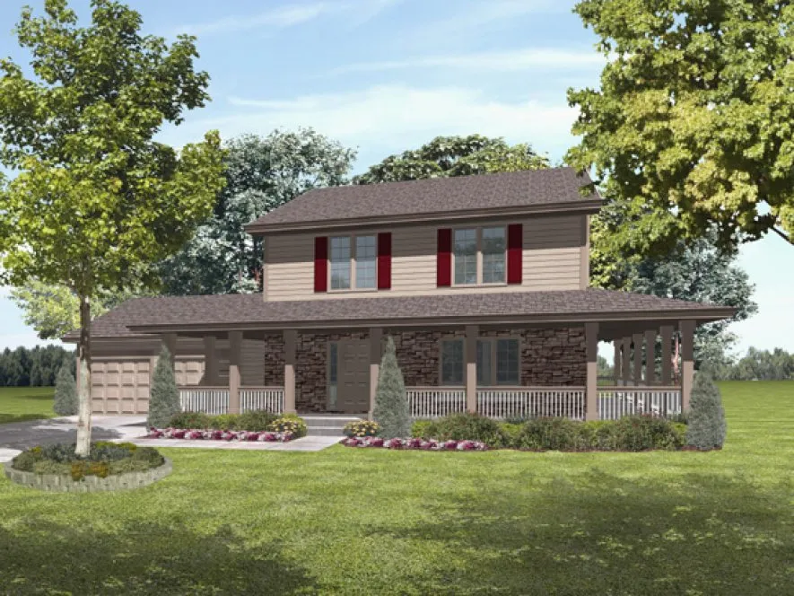 Full Rendering for House Plan #292232