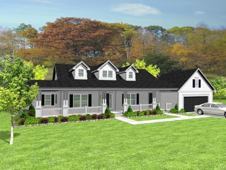 Full Rendering for House Plan #293232