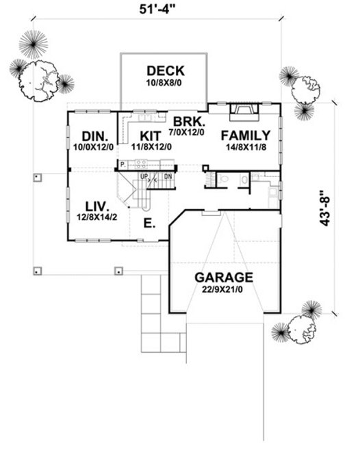 Main Floor Plan for House Plan #294232