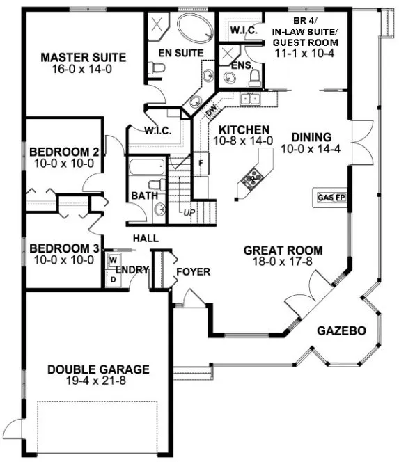 Main Floor Plan for House Plan #202940