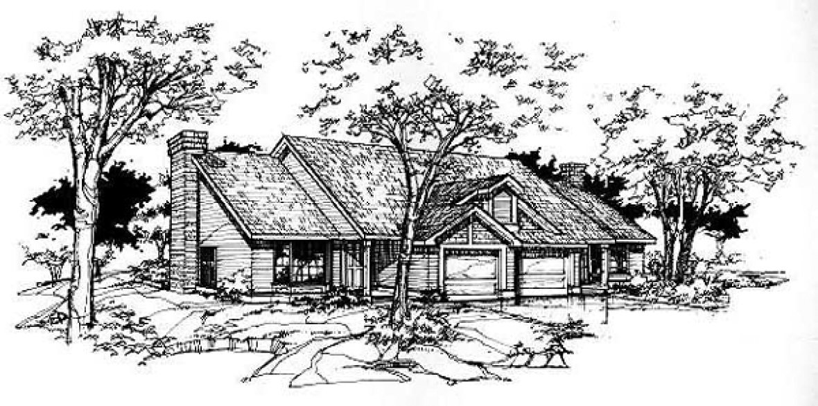 Full Rendering for House Plan #297588