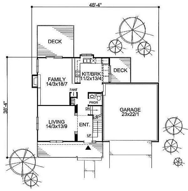 Main Floor Plan for House Plan #296099