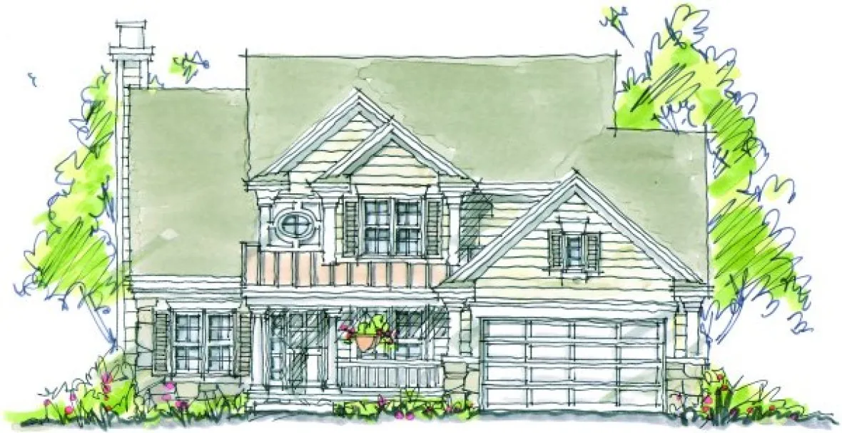 Full Rendering for House Plan #153158
