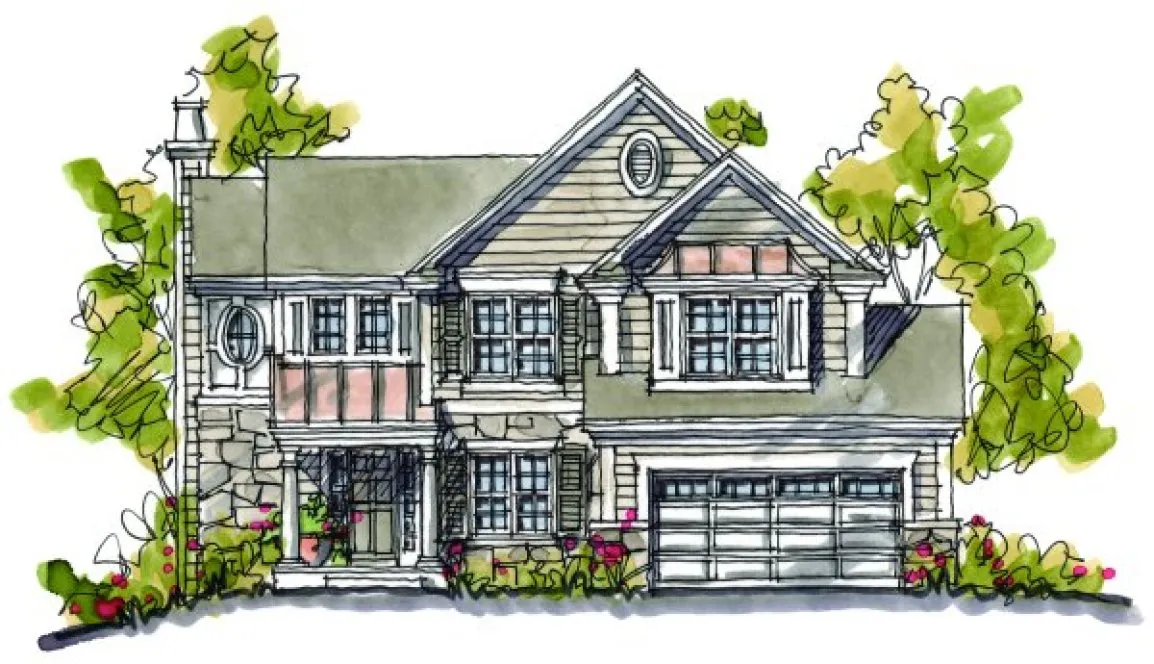 Full Rendering for House Plan #154258