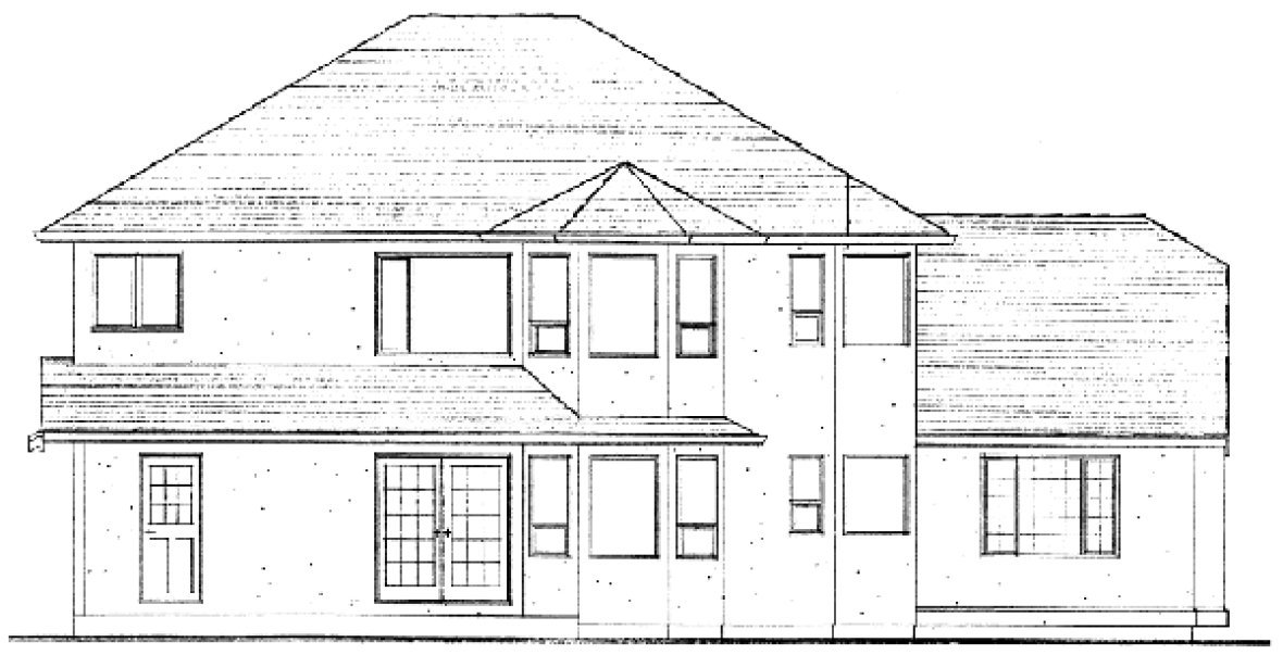 Rear Elevation for House Plan #202028