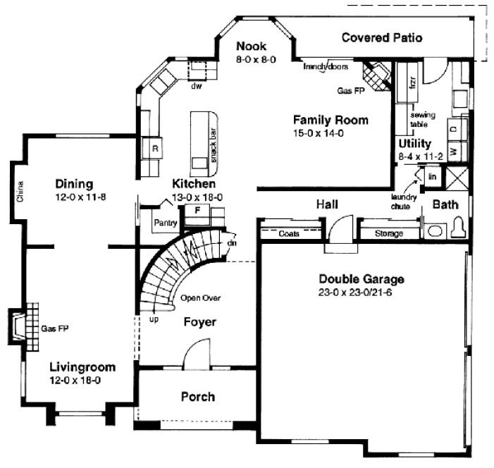 Main Floor Plan for House Plan #202028
