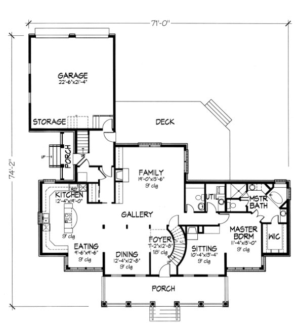 Main Floor Plan for House Plan #294289