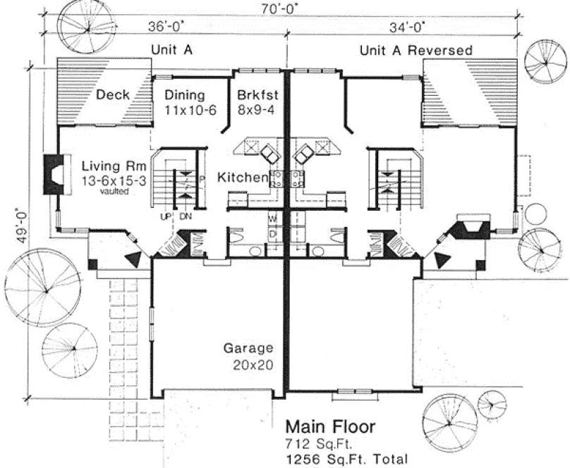 Main Floor Plan for House Plan #291178