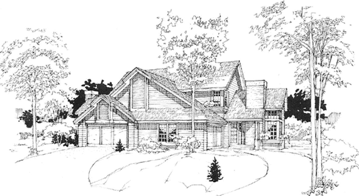 Full Rendering for House Plan #291178