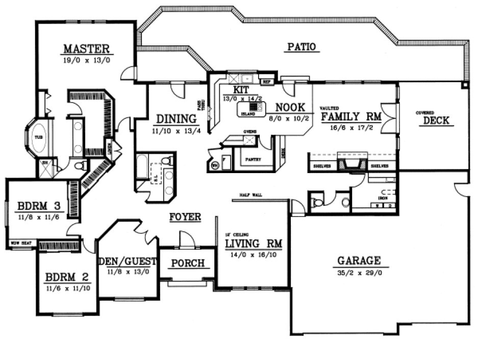 Main Floor Plan for House Plan #232119