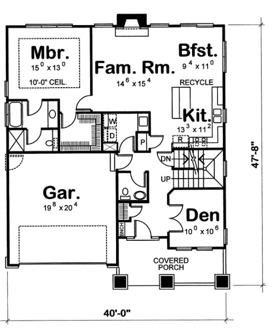 Main Floor Plan for House Plan #150458