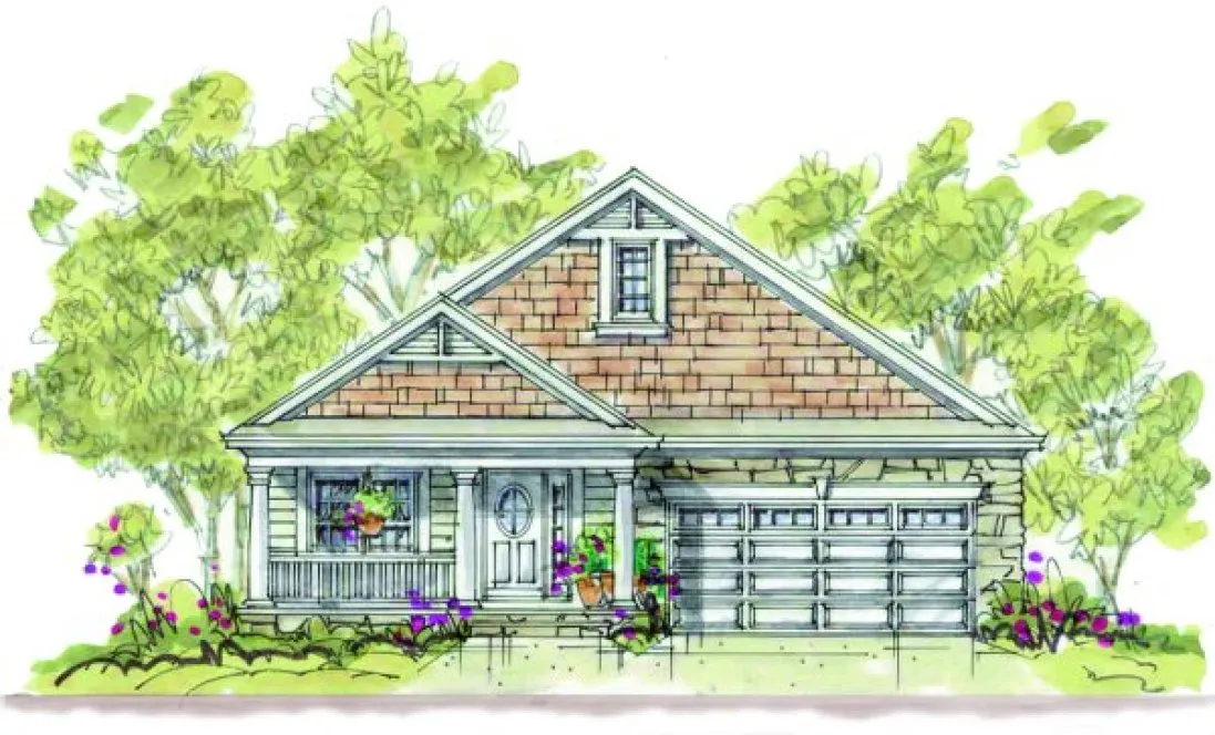 Full Rendering for House Plan #156458