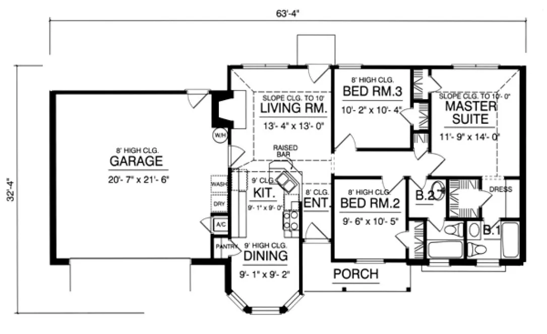 Main Floor Plan for House Plan #443801
