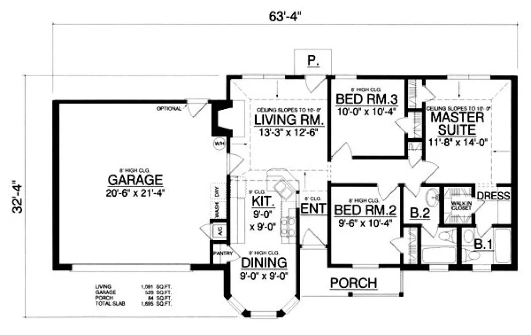 Main Floor Plan for House Plan #443807