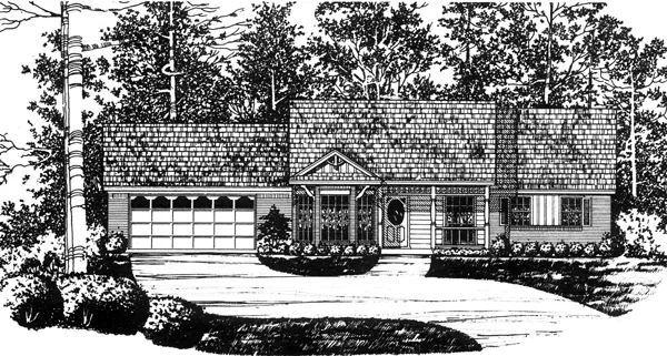 Full Rendering for House Plan #443807