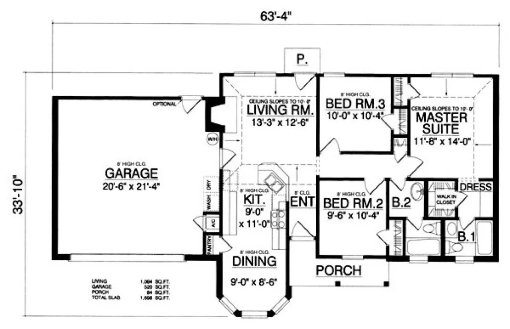 Main Floor Plan for House Plan #447380
