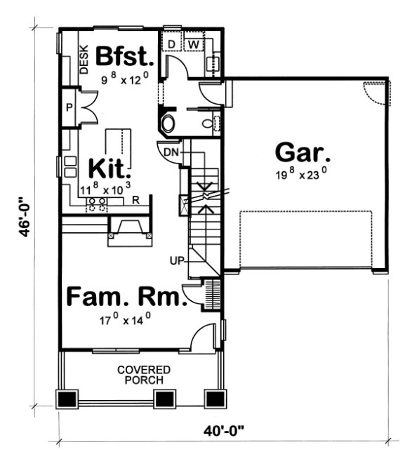 Main Floor Plan for House Plan #155558