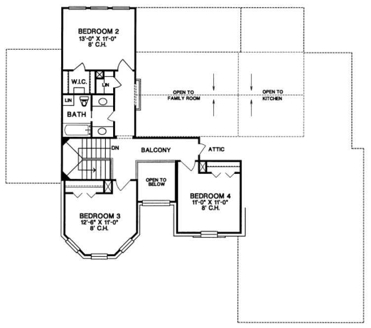 Second Floor Plan for House Plan #150619