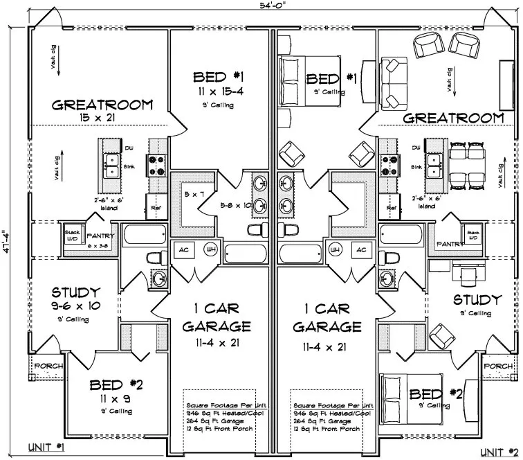 Main Floor Plan for House Plan #242981