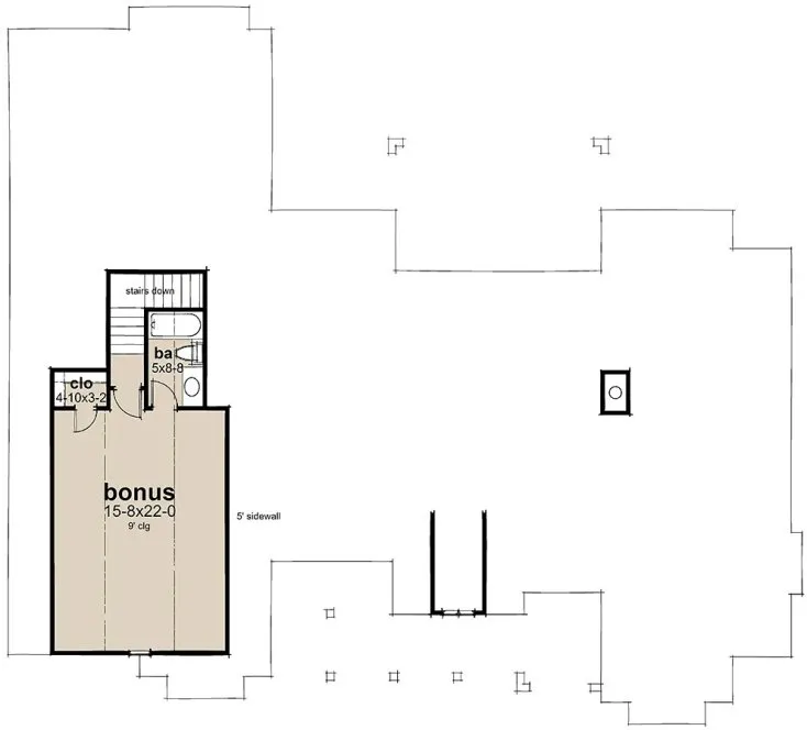 Attic Plan for House Plan #644042
